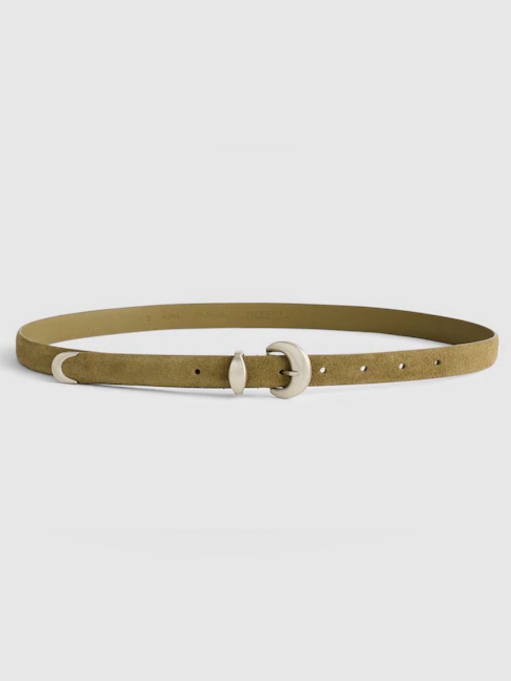 Madewell Domed-Buckle Belt - Worn Olive